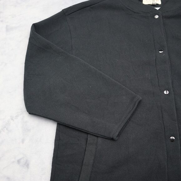 Turtle Bay New York Sweater Womens S Black Snap Button Side Pockets Cardigan - Picture 8 of 16